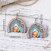 1 Pair Retro Book Cartoon Character Wood Drop Earrings main image 4