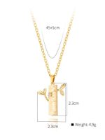 Copper 18K Gold Plated IG Style Simple Style Ball Bamboo Inlay Zircon Pendant Necklace main image 3