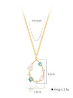 Copper 18K Gold Plated Sweet Bag Water Droplets Inlay Zircon Pendant Necklace main image 3