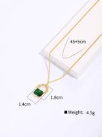 Copper 18K Gold Plated Sweet Bag Water Droplets Inlay Zircon Pendant Necklace main image 2