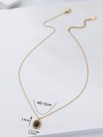 Copper 18K Gold Plated Simple Style Irregular Sun Inlay Natural Stone Pendant Necklace main image 3