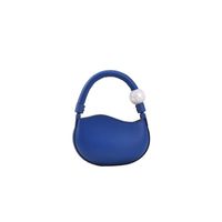 Women's Mini Pu Leather Solid Color Streetwear Oval Zipper Handbag Crossbody Bag sku image 2