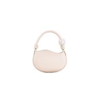 Women's Mini Pu Leather Solid Color Streetwear Oval Zipper Handbag Crossbody Bag sku image 3
