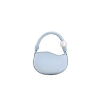 Women's Mini Pu Leather Solid Color Streetwear Oval Zipper Handbag Crossbody Bag sku image 5