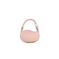 Women's Mini Pu Leather Solid Color Streetwear Oval Zipper Handbag Crossbody Bag sku image 6