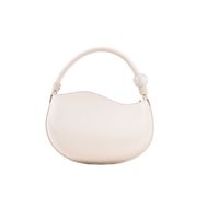 Women's Mini Pu Leather Solid Color Streetwear Oval Zipper Handbag Crossbody Bag sku image 14