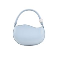Women's Mini Pu Leather Solid Color Streetwear Oval Zipper Handbag Crossbody Bag sku image 10