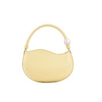 Women's Mini Pu Leather Solid Color Streetwear Oval Zipper Handbag Crossbody Bag sku image 13