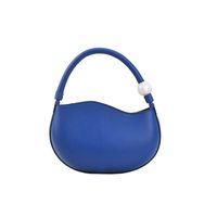 Women's Mini Pu Leather Solid Color Streetwear Oval Zipper Handbag Crossbody Bag sku image 15