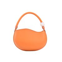 Women's Mini Pu Leather Solid Color Streetwear Oval Zipper Handbag Crossbody Bag sku image 16
