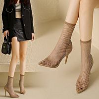 Women's Sexy Solid Color Point Toe Sandals Boots main image 1