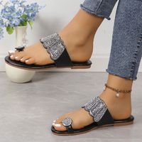Women's Basic Solid Color Open Toe Slides Slippers main image 3