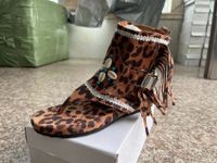 Women's Vintage Style Leopard Open Toe Roman Sandals main image 5