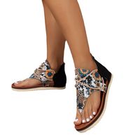 Women's Casual Flower Leopard Round Toe Open Toe Beach Sandals main image 2