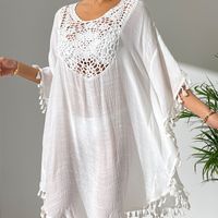 Women's Ditsy Floral Solid Color Vacation Cover Ups main image 3