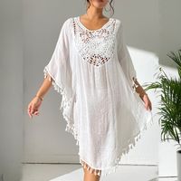 Women's Ditsy Floral Solid Color Vacation Cover Ups main image 5