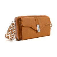 Women's Small Pu Leather Color Block Elegant Flip Cover Square Bag main image 2