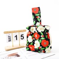 Women's Medium Cotton Flower Vintage Style String Handbag sku image 5