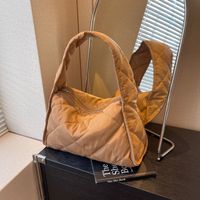 Women's Large Cloth Plaid Vacation Zipper Underarm Bag sku image 2