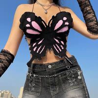 Women's Vest Tank Tops Backless Sexy Streetwear Butterfly main image 2
