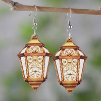 1 Pair Retro Lamp Wood Drop Earrings main image 7