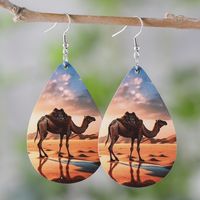 1 Pair Retro Lamp Wood Drop Earrings main image 8