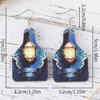 1 Pair Retro Lamp Wood Drop Earrings main image 5