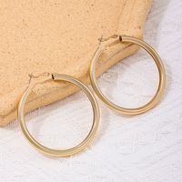 1 Pair Classic Style Geometric Alloy Hoop Earrings main image 1