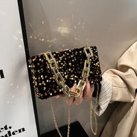 Women's Small Sequin Sequins Elegant Lock Clasp Square Bag main image 1