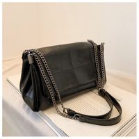 Women's Large Pu Leather Solid Color Streetwear Square Magnetic Buckle Square Bag sku image 1