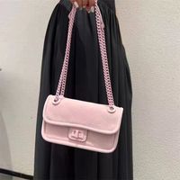 Women's Small Pu Leather Argyle Elegant Square Lock Clasp Crossbody Bag main image 5