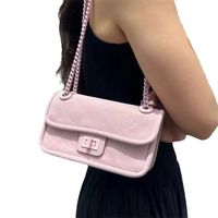 Women's Small Pu Leather Argyle Elegant Square Lock Clasp Crossbody Bag main image 2