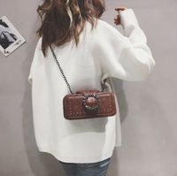 Women's Small Pu Leather Solid Color Streetwear Magnetic Buckle Crossbody Bag main image 5
