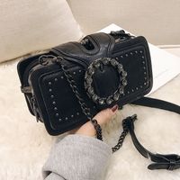 Women's Small Pu Leather Solid Color Streetwear Magnetic Buckle Crossbody Bag main image 1