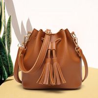 Women's Small Pu Leather Solid Color Streetwear Magnetic Buckle Bucket Bag main image 1