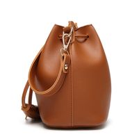 Women's Small Pu Leather Solid Color Streetwear Magnetic Buckle Bucket Bag main image 3