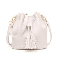 Women's Small Pu Leather Solid Color Streetwear Magnetic Buckle Bucket Bag sku image 1