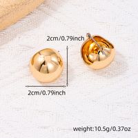1 Pair Classic Style Geometric Alloy Huggie Earrings main image 2