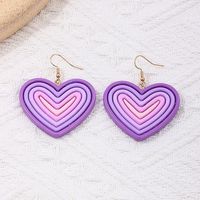 1 Pair Sweet Heart Shape Arylic Drop Earrings sku image 2