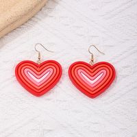 1 Pair Sweet Heart Shape Arylic Drop Earrings main image 3