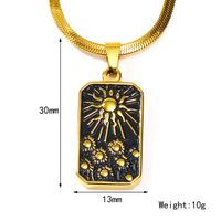 Titanium Steel Lady Sun Star Moon Plating Pendant Necklace main image 2