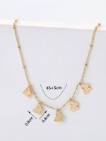 Stainless Steel 18K Gold Plated Simple Style Plating Pentagram Butterfly Pendant Necklace main image 3