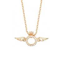 Copper White Gold Plated Simple Style Wings Plating Inlay Zircon Pendant Necklace main image 4