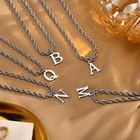 Rostfreier Stahl Vergoldet Einfacher Stil Brief Halskette Mit Anhänger main image 8