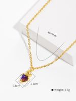 Copper 18K Gold Plated IG Style Crown Perfume Bottle Inlay Zircon Pendant Necklace main image 2