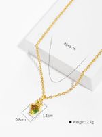 Copper 18K Gold Plated IG Style Crown Perfume Bottle Inlay Zircon Pendant Necklace main image 4