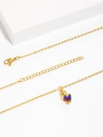Copper 18K Gold Plated IG Style Crown Perfume Bottle Inlay Zircon Pendant Necklace main image 5