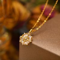 Lässig Einfacher Stil Stern Kupfer Vergoldet Frau Halskette Mit Anhänger main image 5