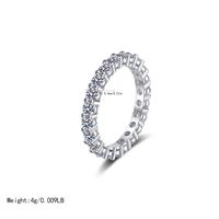 Wholesale Simple Style Solid Color Copper Plating Inlay White Gold Plated Zircon Rings main image 3