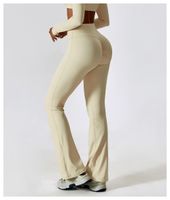 Simple Style Solid Color Nylon Spandex Pleated Active Bottoms Flared Pants main image 6